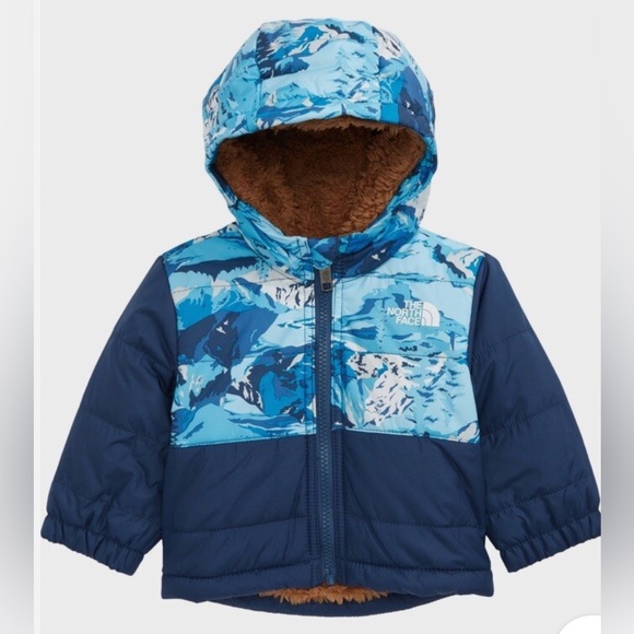 The North Face Baby Reversible Mount Chimbo Hooded Jacket Size 6-12M Waterproof